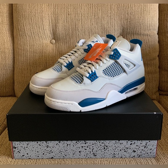 Nike Air Jordan 4 Retro Military Blue 2024 Men's Size 12 FV5029-141 NEW Sneakers - Picture 8 of 11